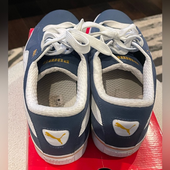 Puma Men's Blue and White Sneakers - Picture 4 of 5